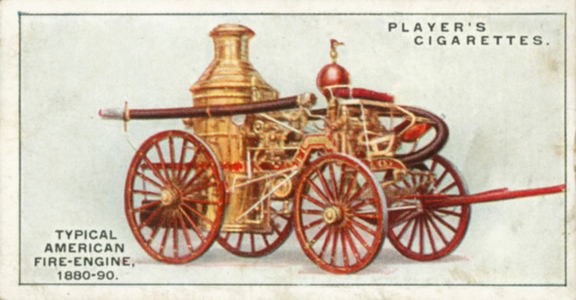 Fire-Fighting Appliances: Typical American Fire Engine, 1880-90 (colour litho)