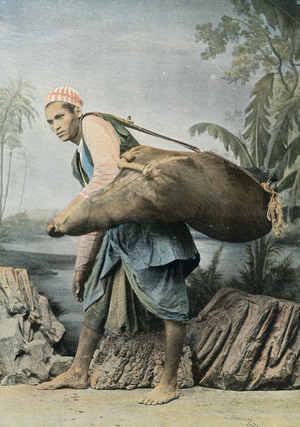 water carrier in Cairo photography around 1910