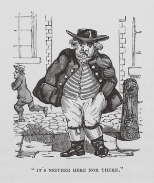 "It's neither here nor there" (engraving)