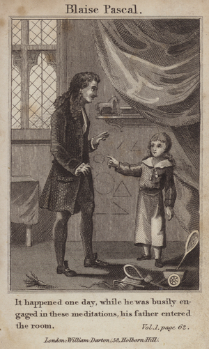 Blaise Pascal as a boy (engraving)