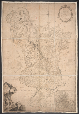 Map of Derbyshire, 1767 (engraving)