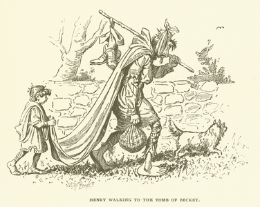 Henry walking to the Tomb of Becket (engraving)