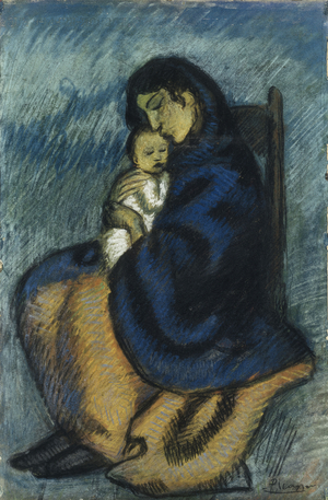 Mother and Child, 1901 (pastel on paper)