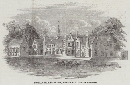 Diocesan Training College, founded at Exeter, on Thursday (engraving)
