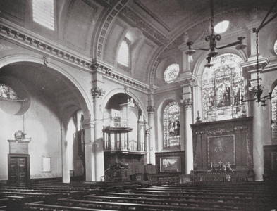 Cordwainer, Church of St Mary Le Bow, 1670-1680, Interior looking NE (b/w photo)