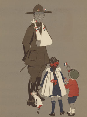 Illustration for Our Hospital ABC, WW1 period (colour litho)