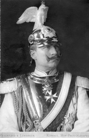 Emperor William II in Cuirassier uniform, 1900