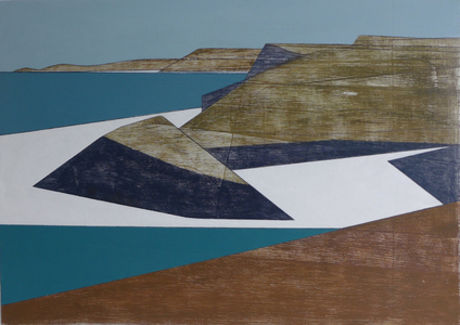 White Coast acrylic on plywood 30 x 43 cm