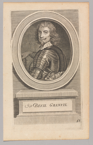 Sir Bevil Granvil, 1643 (c). (line engraving)
