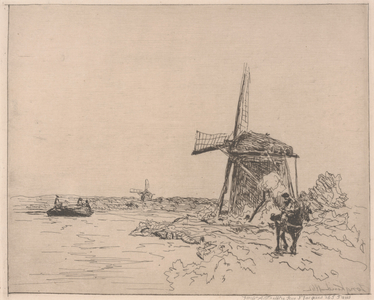 The Towpath, printed by Auguste Delâtre (b.1822), 1862 (etching)