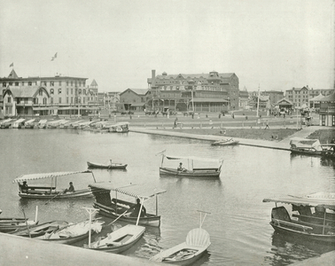 Wesley Lake, Asbury Park, New Jersey (b/w photo)
