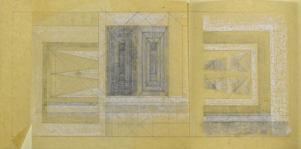 Study for the First Students Union Mural, c.1964 (pencil & chalk on paper)