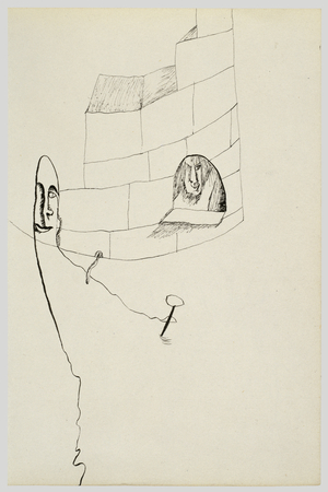 By The Tube, 1940 (ink on paper)