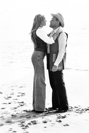 Mario Adorf and Monique Faye (b/w photo)