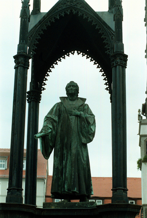 City church Wittenberg Wittenberg, DEU, 31.10.1996, the monument Philipp ..., 1996 (photo)