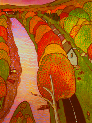 Old Canal Road II, 1994 (acrylic on canvas)