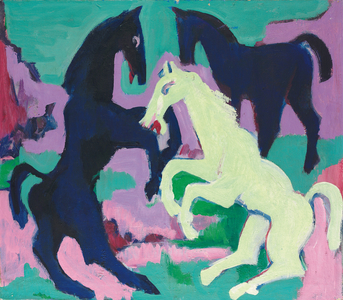 Three Horses; Drei Pferde, c.1923 (oil on canvas)