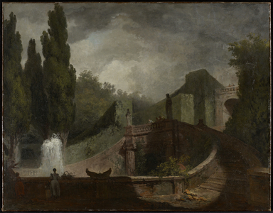 The Grand Staircase of the Villa d'Este at Tivoli, c.1759 (oil on canvas)