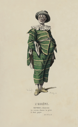 L'Eugene, Matthieu, Creancier (coloured engraving)