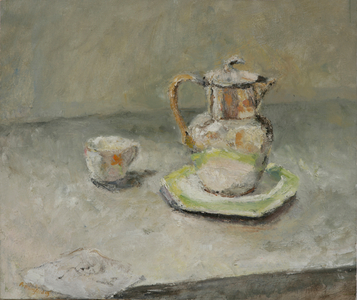 Silver Coffee Pot and Letter, 2005 (oil on canvas)