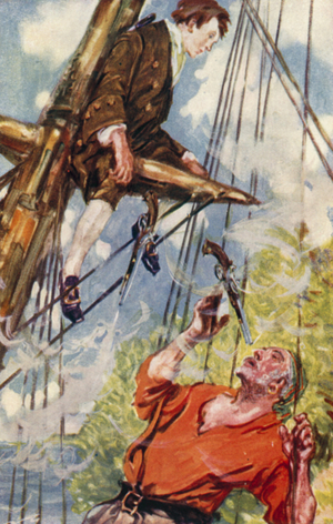 Illustration for Treasure Island by Robert Louis Stevenson (colour litho)
