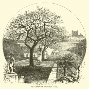 The gardens of the Palais Royal (engraving)