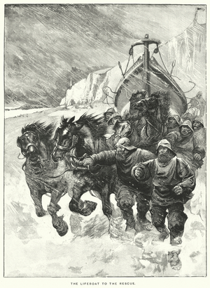 The Lifeboat to the Rescue (engraving)