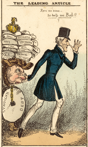 National Debt (colour litho)