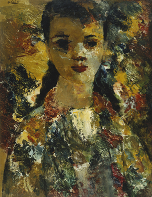 Girl Fiesta, (oil on board)