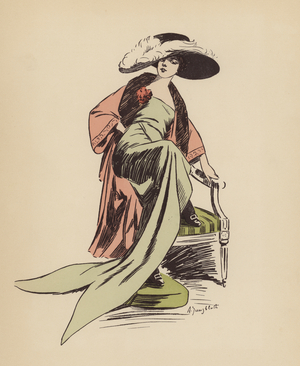 Paris fashion, c1910 (colour litho)