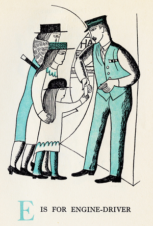 E is for Engine Driver, 1924 (print)