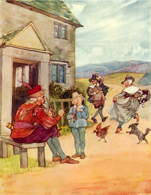 Tom, the Piper's Son (colour litho)