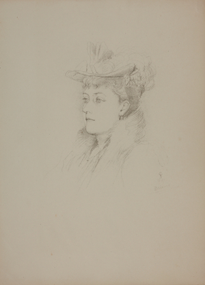 H.R.H. Princess Henry of Battenberg, Princess Beatrice, 1891 (pencil on paper)