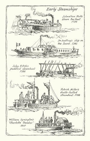 Early Steamships (litho)