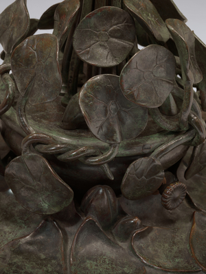 A 'Pond Lily' Table Lamp, c.1903 (leaded glass & patinated bronze)