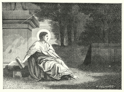The young St Augustine (engraving)