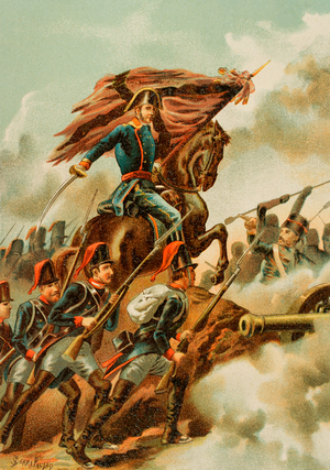 General Lacy in the Battle of Ocaña, 1890 (chromo)