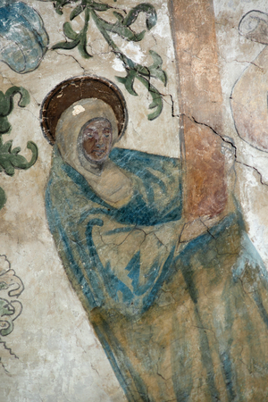 Parish church (Parochiekerk Sint-Martinus). Interior. North crossing. The wall paintings on the vaults.