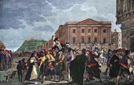 Peninsular War (1808-1814). Barcelona city. 1808-2-29. Engraving.