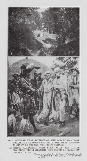 A Glimpse Near Durban Of The Old Road Along Which The Trader Fynn Made His First Historic Journey To Tshaka, The Zulu … (b/w photo)