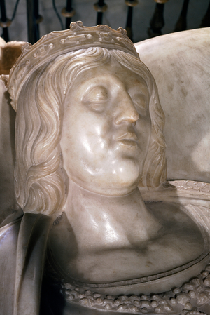 Head of a queen, detail from the tomb of the Catholic kings (marble)