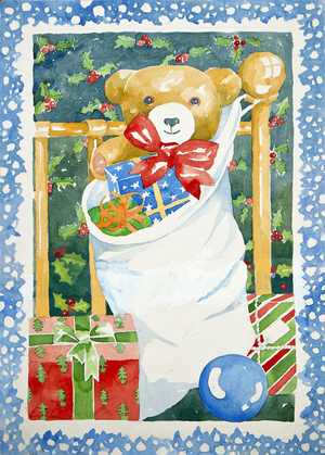 Christmas stocking, 2011 (watercolour)