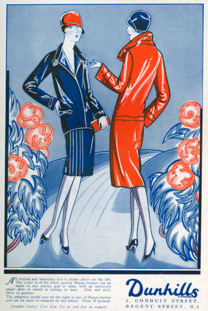 Advertisement for Dunhills, detail of the cover of The Queen magazine, 28th March 1928 (colour litho)