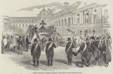Funeral Procession of Marshal Exelmans to the Church of the Invalides, at Paris (engraving)