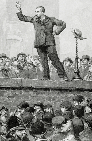 United Kingdom. London. Socialist rally (engraving)