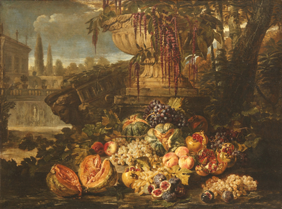 Still Life of Fruit in a Garden