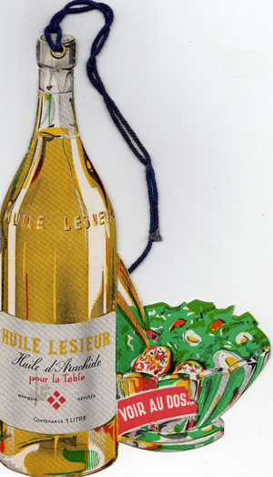 Bookmark in the shape of bottle oil leieur circa 1950
