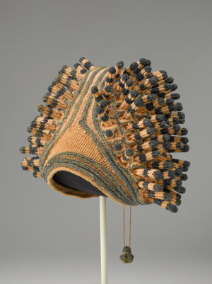 Man's Prestige Hat (shüötu), 20th century (cotton, wood, and pigment)