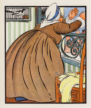 Chansons de France: La mere Michel (colour litho)
