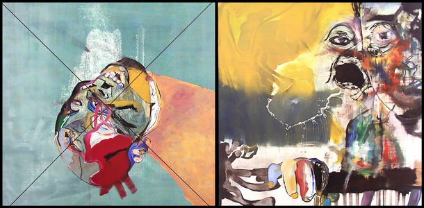 Manipulation, 2015 (oil on 2 juxtaposed canvas)